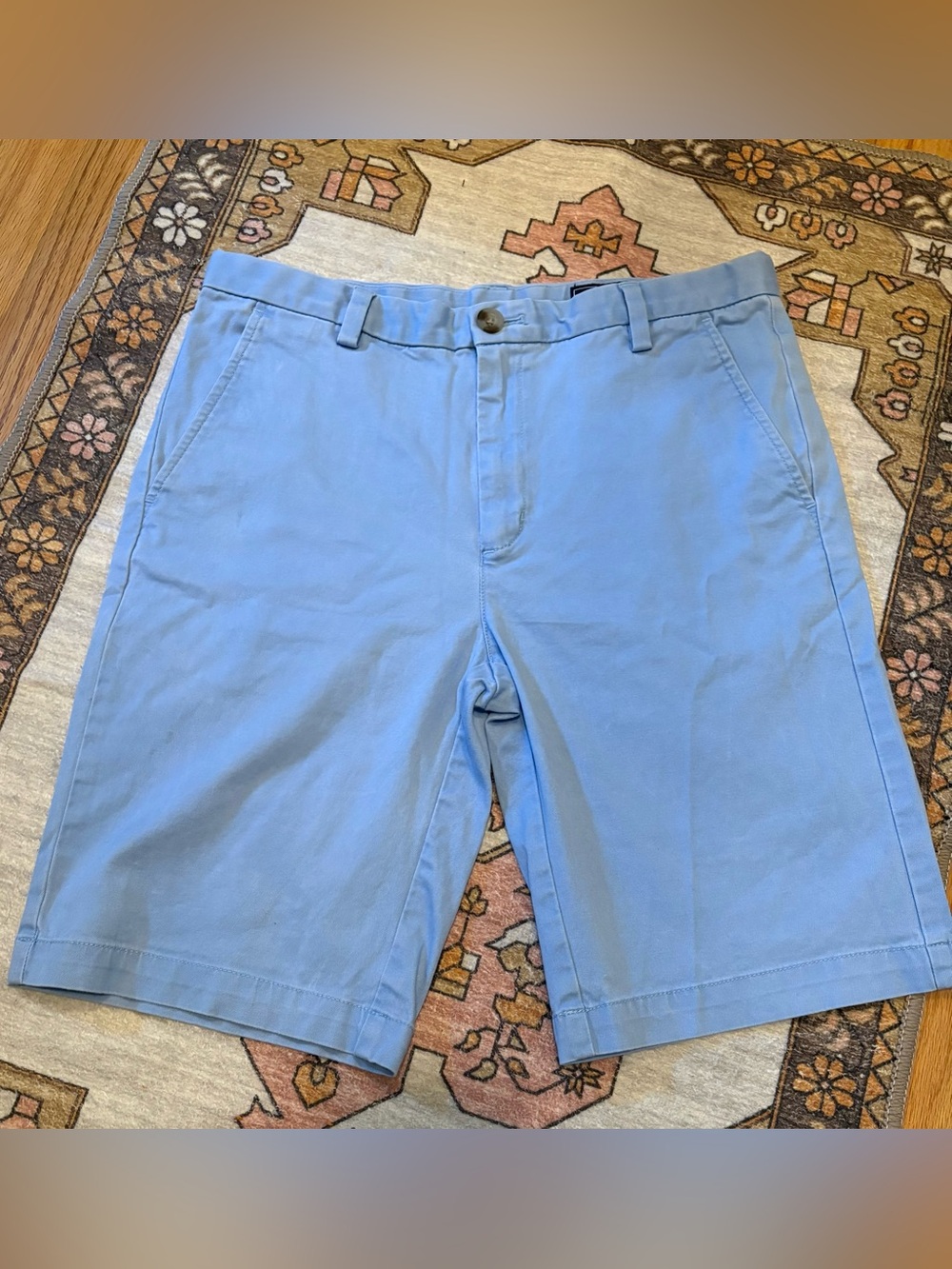 ✨Vineyard Vines✨ EUC Cotton Stretch Blue Khaki Preppy Shorts Size 18 Shep & Ian